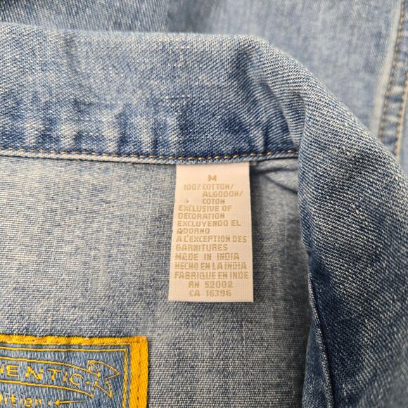 Vintage Liz Claiborne Denim Vest Western Embroidered Trim Preppy size Medium - Picture 11 of 16